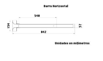BARRA ANTIPÁNICO PUSH HORIZONTAL DAWH / NATURAL / INOXIDABLE