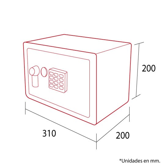 Caja Fuerte Digital con Combinación de Sobreponer - MINI