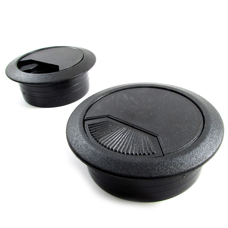 PASACABLES PARA MUEBLE NEGRO 71mm / 56mm
