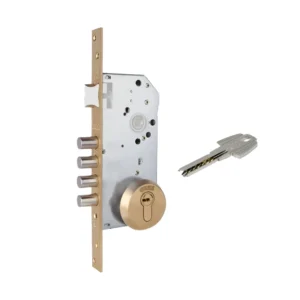 MECANISMO CILINDRO TE RB100 DIF. ACABADOS CON BULONES CERRADURA LLAVE DE PUNTOS.