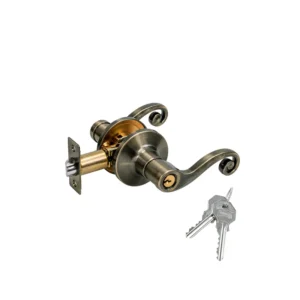 MANIJA SAURA TUBULAR BAÑO / RECÁMARA / LATÓN ANTIGUO Y NÍQUEL SATINADO