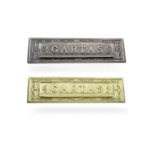 TAPA DE CORREO BUZÓN / ARTE FINO / 27cm / LATÓN BRILLANTE / LATÓN ANTIGUO / COBRE