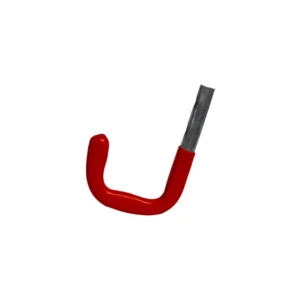 GANCHO ACERO GALVANIZADO ALFER CON ENGOMADO ROJO 80X115MM