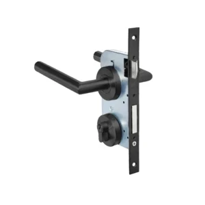 CERRADURA MANIJA L DELUXE PARA ENTRADA SEG. NEGRO MATE / DELUXE - HANDY HOME