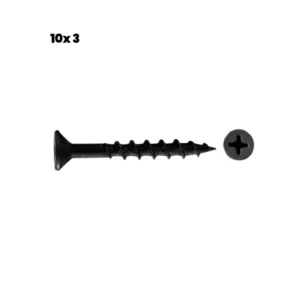 100 TORNILLOS VEKER CON PLANA PH / 10 x 3 / 10 x 3 ½ / NEGRO / DEXTER - HANDY HOME