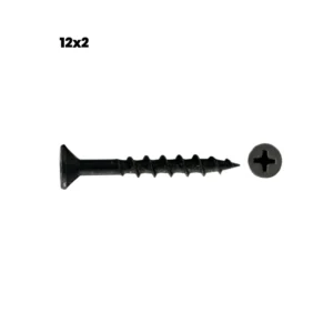 100 TORNILLOS VEKER CON PLANA PH / 12 x 2 / 12 x 2 ½ / NEGRO / DEXTER - HANDY HOME