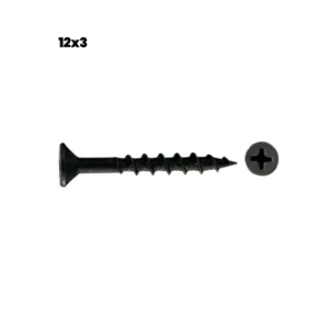 100 TORNILLOS VEKER CON PLANA PH / 12 x 3 / 12 x 3 ½ / NEGRO / DEXTER - HANDY HOME