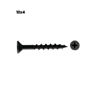 100 TORNILLOS VEKER CON PLANA PH / 12 x 4 / NEGRO / DEXTER - HANDY HOME