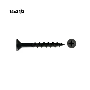100 TORNILLOS VEKER CON PLANA PH / 14 x 2 ½  / NEGRO / DEXTER - HANDY HOME