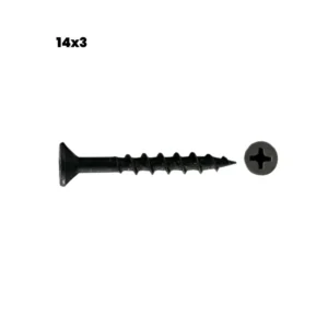 100 TORNILLOS VEKER CON PLANA PH / 14 x 3 / 14 x 3 ½ / NEGRO / DEXTER - HANDY HOME