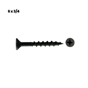 100 TORNILLOS VEKER CABEZA PLANA PH / 6 x ¾ / NEGRO / DEXTER - HANDY HOME