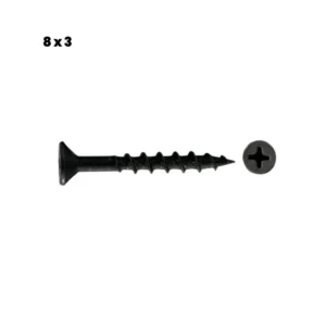 100 TORNILLOS VEKER CON PLANA PH / 8 x 3 / NEGRO / DEXTER – HANDY HOME