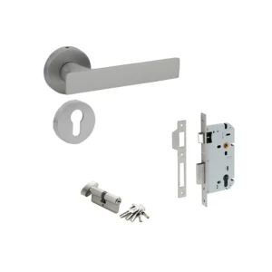 MANIJA KIT QP-5003-OR /MECANISMO Q100 /CILINDRO /SATINADO /ENTRADA /RECAMARA /BAÑO /QUBA