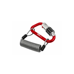 CANDADO MOSQUETON / DE COMBINACION / HOOK ROJO / CABLE 1.20m / IFAM