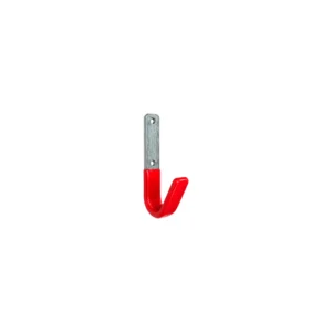 GANCHO UNIVERSAL ACERO GALVANIZADO RECUBRIMIENTO DE GOMA COLOR ROJO 87X32MM